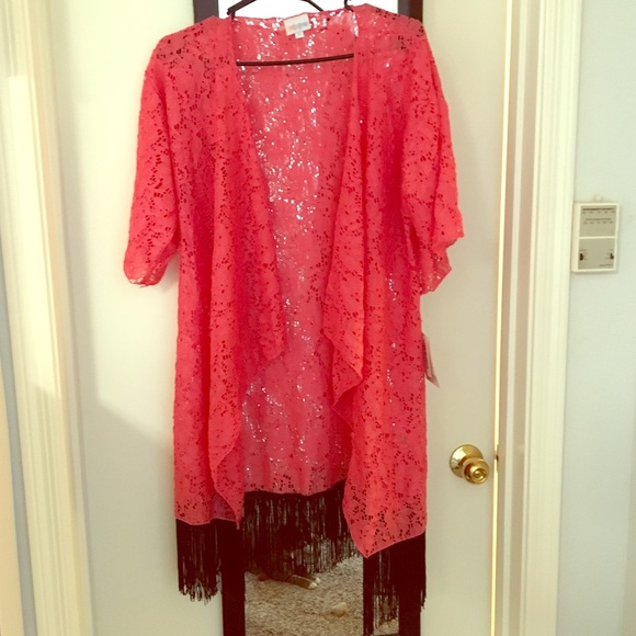 NWT Coral LuLaRoe Lindsay Kimono