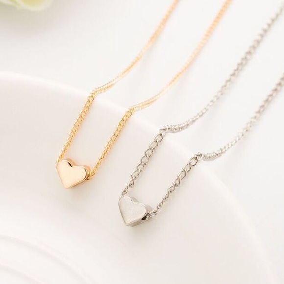  GOLD Heart Dainty Pendant Necklace - Picture 2 of 6