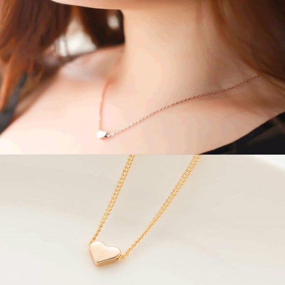 GOLD Heart Dainty Pendant Necklace - Picture 5 of 6