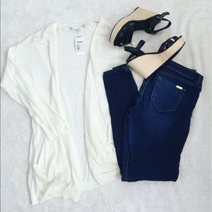 White Lauren Conrad cardigan