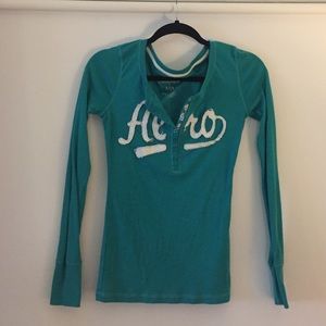 Aeropostale Long-Sleeve Teal Shirt