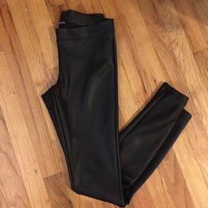Faux leather leggings