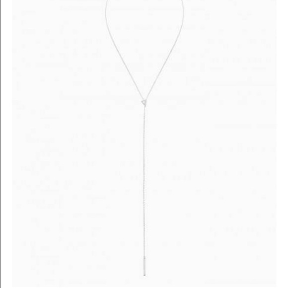 Stella & Dot Triangle silver lariat