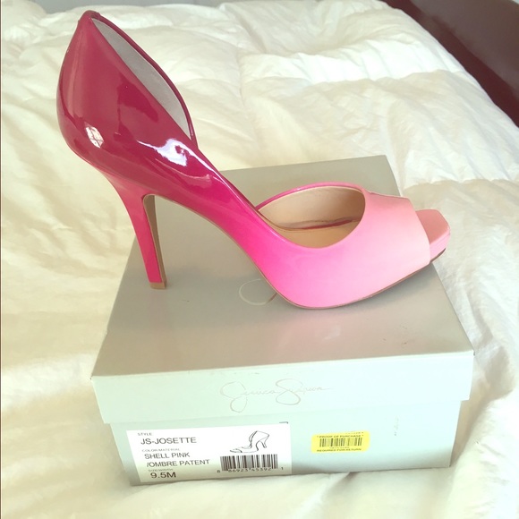 Jessica Simpson Pink Ombre High Heels Size 9.5