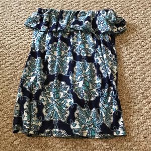 Lilly Pulitzer ruffle strapless top