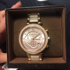 Michael Kors Parker Chronograph Rose Gold Watch