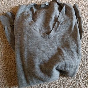 Womens superfine merino wool v neck sweater