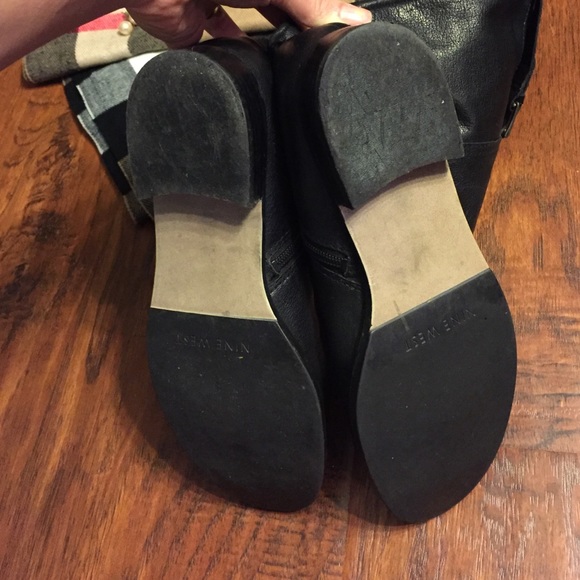 🚫SOLD🚫Black Leather Tall Boots with Silver Buckl - Picture 3 of 4