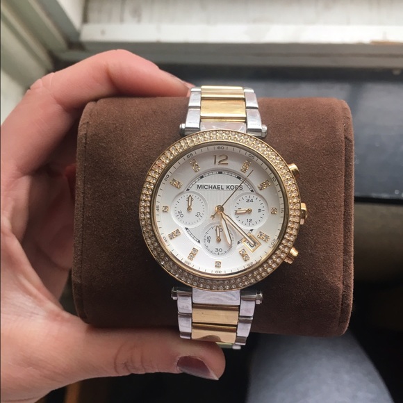 Michael Kors Parker Chronograph Two Tone Watch