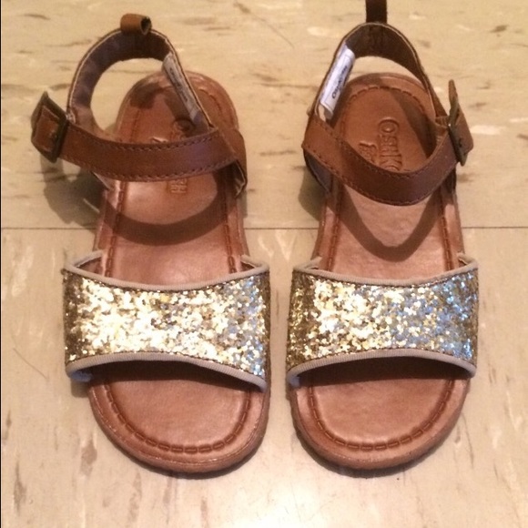 Gold Glitter/Caramel OshKosh Sandals Girl