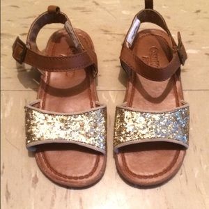 Gold Glitter/Caramel OshKosh Sandals Girl