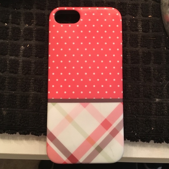 Polka dot and plaid iPhone 5 case