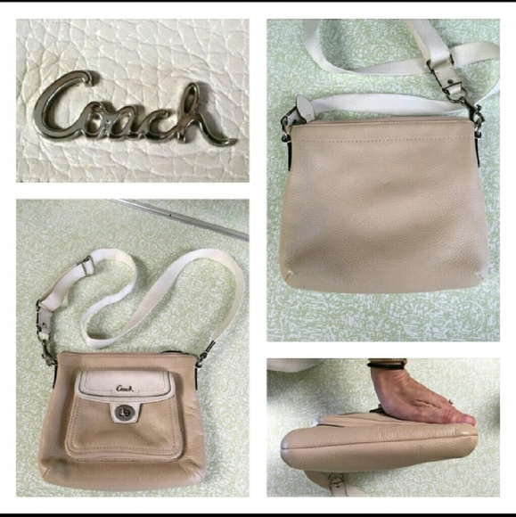 Coach Leather Tan/Cream Crossbody Bag F45012