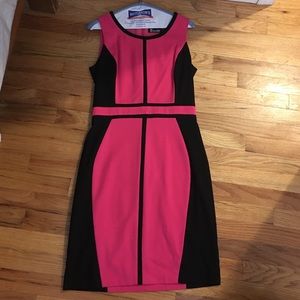Pink and black dress