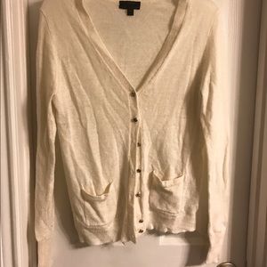 J. Crew cream cardigan