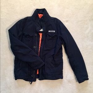 Hollister - Navy Blue Zip & Button-up Jacket