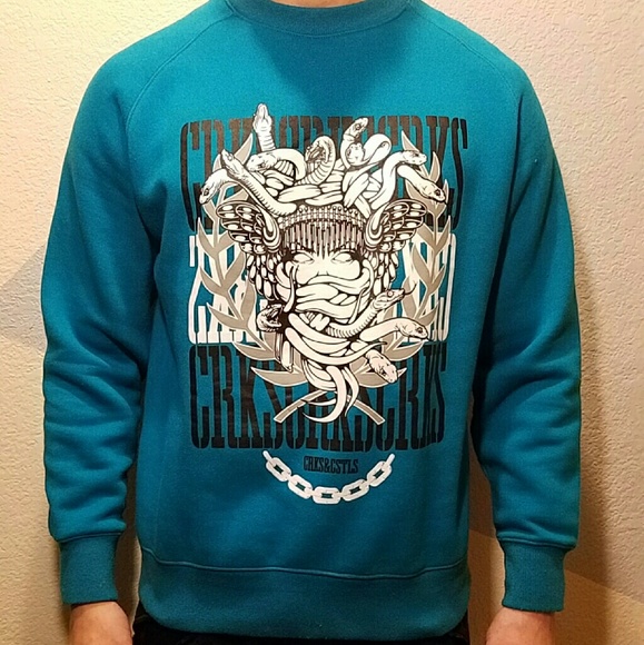 Blue crooks and castles crew neck