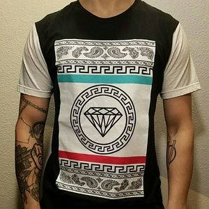 Black and white graphic tee