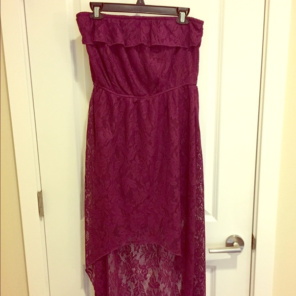 Tube high-low lace dress