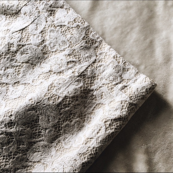 Embroidered Lace Pencil Skirt