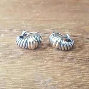 David Yurman Classic Two-Tone Earrings
