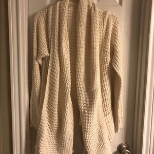 NWOT Waffle knit draped cardigan