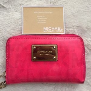 Hot Pink Michael Kors Wallet/Phone Case