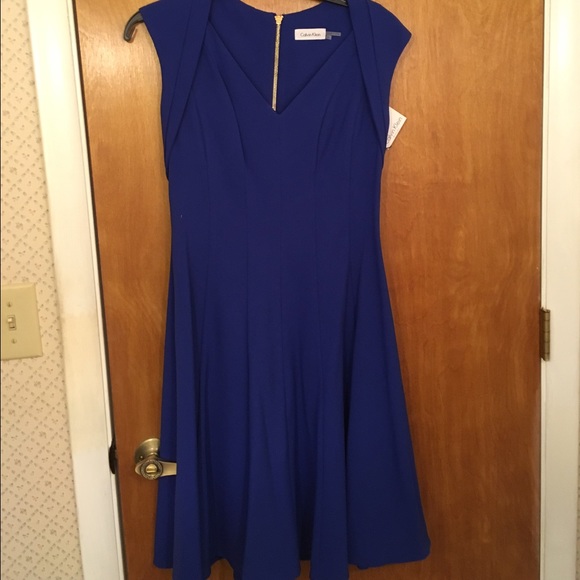 Calvin Klein blue dress NWT