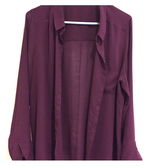 Sheer button up shirt