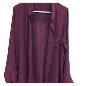 Sheer button up shirt