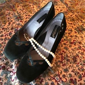 Quality black suede Beautifeel pumps.