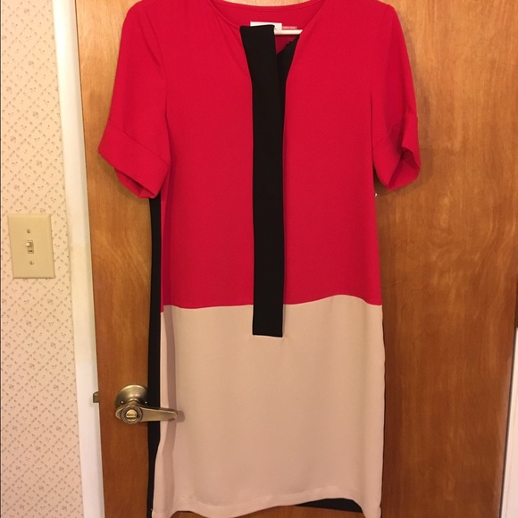 Calvin Klein NWT color blocked dress