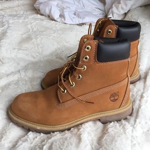 Genuine leather timberlands women's size 9