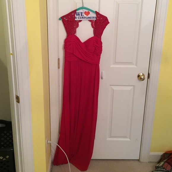 RED PROM DRESS lace back