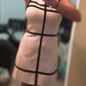 bebe white/black dress