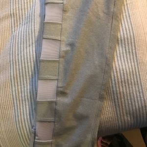 Grey with white mesh leggings