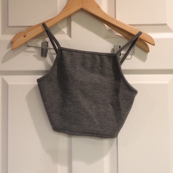 Grey Topshop crop top