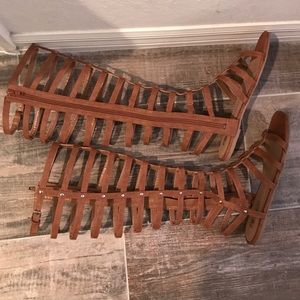 Knee high gladiator sandals