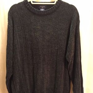 Textured chenille tweed sweater