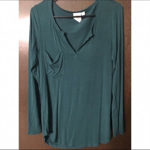 White Crow Split Neck Top