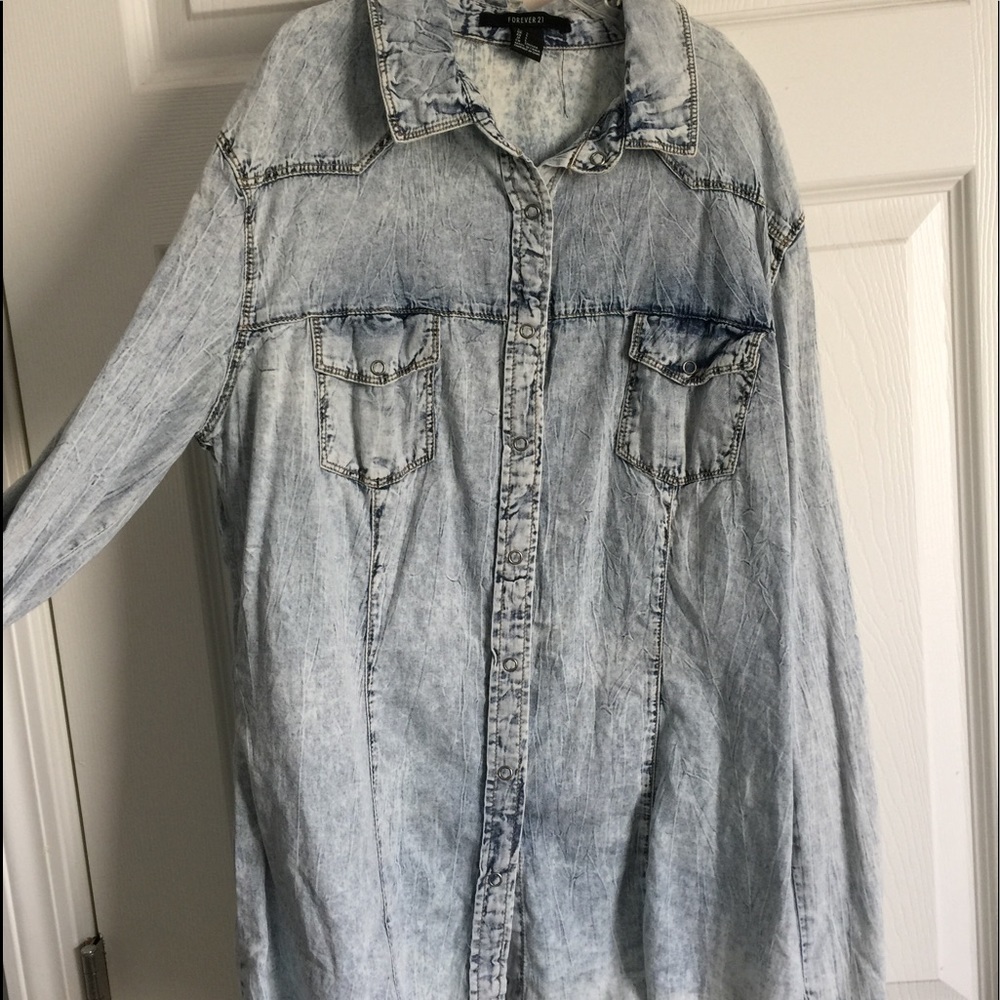 Faded denim shirt