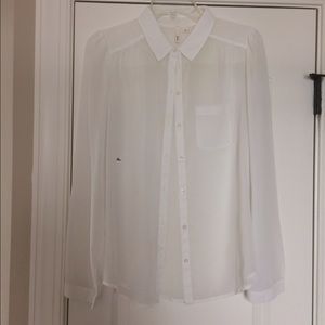 Sheer feminine button down