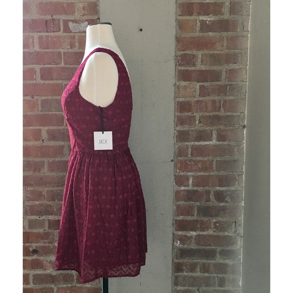 Jack by bb dakota burgundy lined sheer dress - Picture 4 of 6