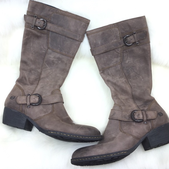 born distressed leather boots