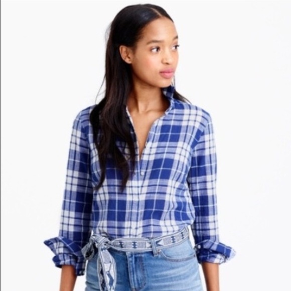 J Crew perfect fit plaid button up
