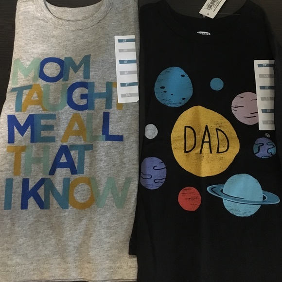 Set of Two Long Sleeve Old Navy Graphic T-Shirts
