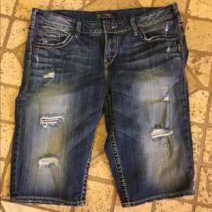 Silver brand jean shorts. Size 14