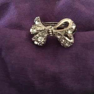 BOW rhinestone ring