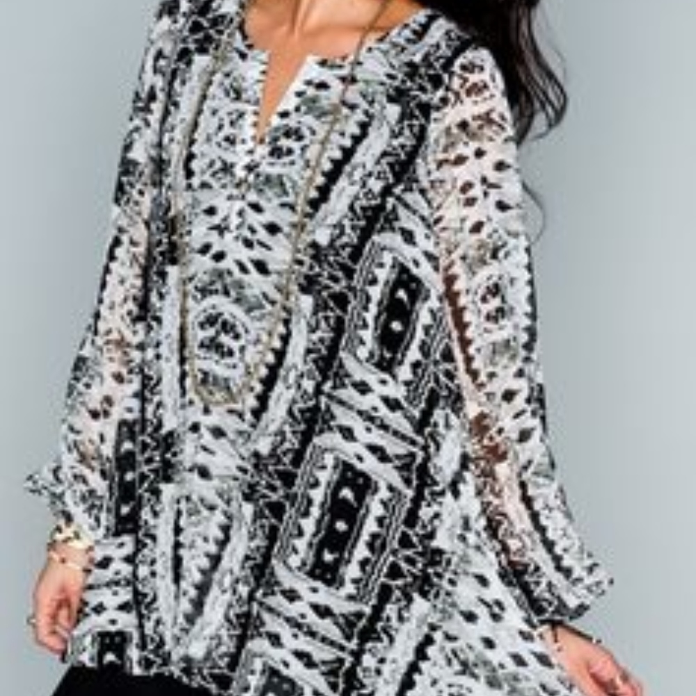 Show Me Your Mumu - Black and White Jamie Tunic