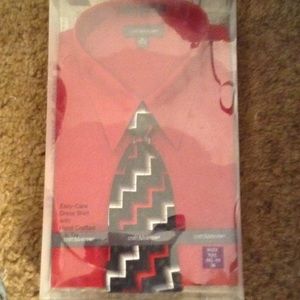 SHIRT AND TIE SET/ NIP